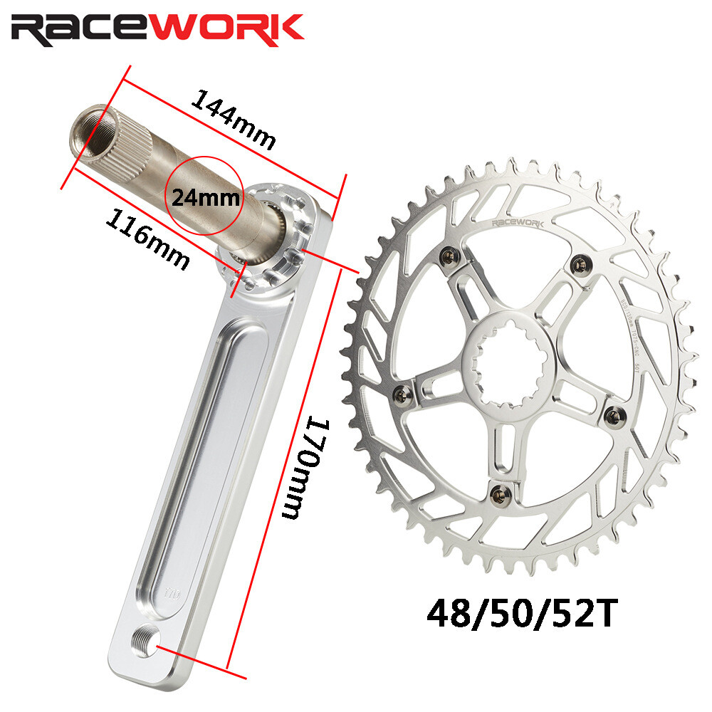 RACEWORK Road Bike Crankset 170mm 9/10/11/12 Speed 48/50/52T