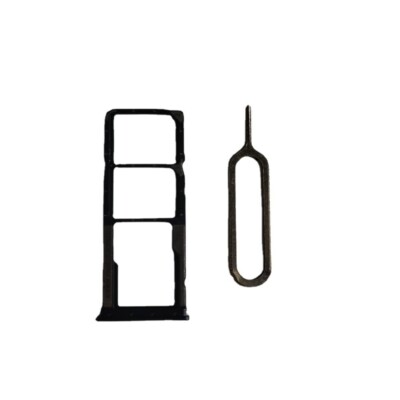 Dual Sim Card Tray Holder Replacement for Xiaomi Redmi 9A / 9C Black