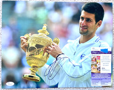 NOVAK DJOKOVIC SIGNED 11X14 PHOTO WIMBLEDON US OPEN FRENCH AUSTRALIAN JSA 