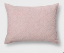 One Threshold Chenille Mauve Standard Pillow Sham Nwot