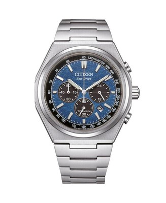 CITIZEN Men Analog Eco-Drive Casual Watch Classic Dress Blue Dial Waterproof Rou