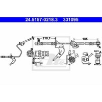 ATE Bremsschlauch Hinten Links FüR Opel Meriva Zafira B Astra G CC