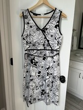 Talbots Dress White and Black