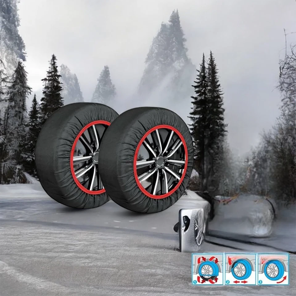 CALZA NEVE OMOLOGATE ITALIA EN 16662-1 2 CALZE TESSILI PNEUMATICI AUTO TAGLIA M - Imagen 4 de 4