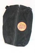 Liberty Mutual Legends of Golf Black Suede Shoe Bag Zipper Closure Logo Patch