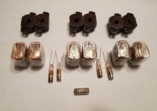 6x IN-12 Nixie tubes, 6x sockets, 4x INS-1, , 1x K155ID1 driver. USA SELLER