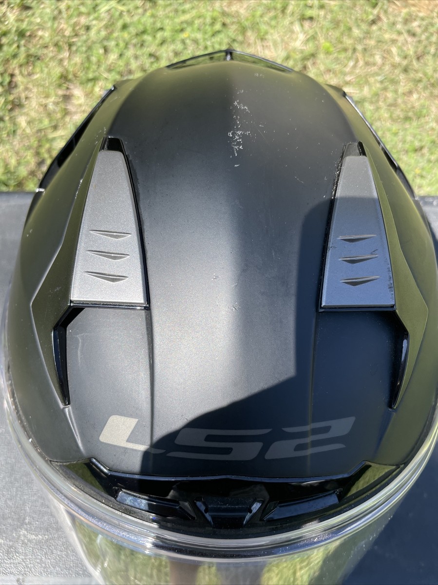 LS2 FF327 Challenger Solid Matt Black Motorcycle Helmet | eBay