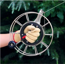 Stainless steel kite line stiring Ballbearing wheel/winder/Reel lockable Handle