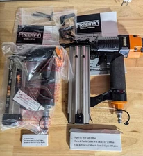 Freeman Pneumatic Brad Nailer PBR50Q Micro Pinner PP123 with Nails Tool Kit