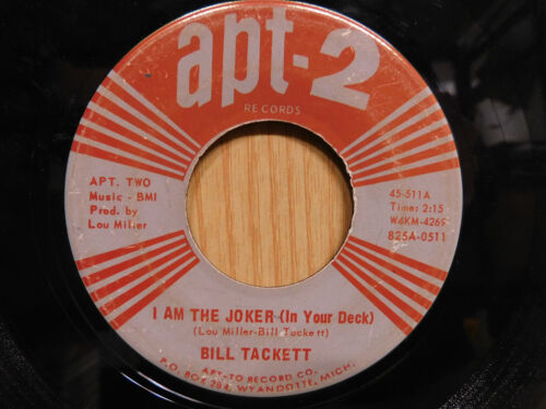 Bill Tackett Michigan country bluegrass 45 Dark Grey Cloud on APT-2 Records - Picture 2 of 2