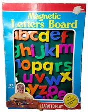 Four Star International Magnetic Letter Board Learn to Play NIB 37 Pcs VTG 1984 