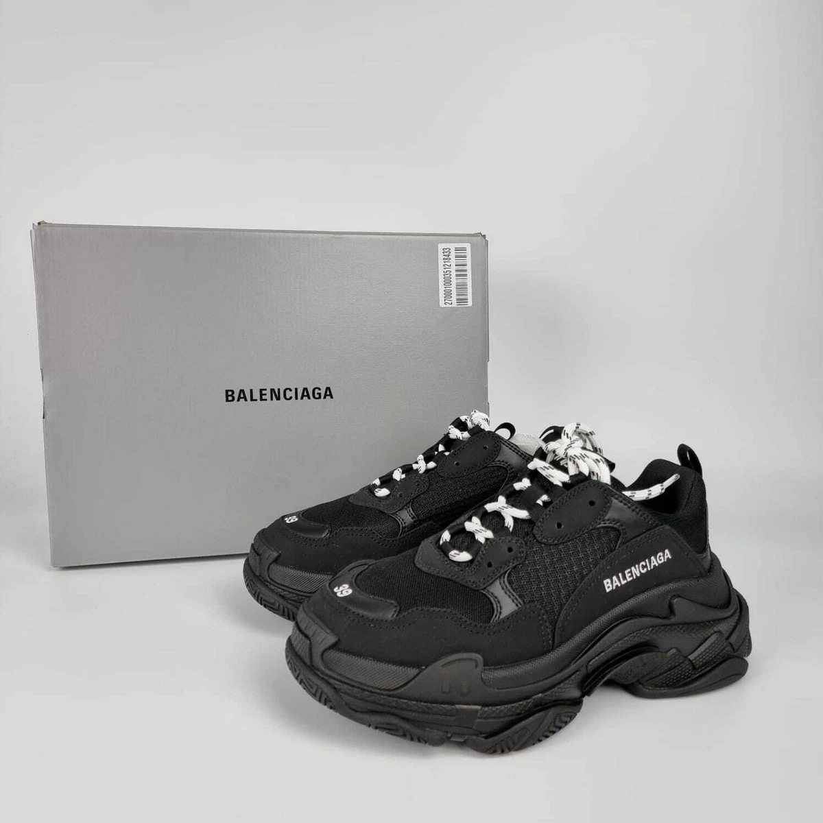 Afslut oase Fejl Balenciaga Triple S Women&#039;s Black Sneakers New | eBay