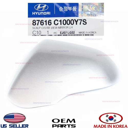 Genuine SILVER Cover LEFT Side Driver Mirror ⭐OEM⭐ SONATA HYBRID 2016-2019