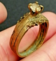 EXTREMELEY ANCIENT ROMAN BRONZE RING AMAZING ENGRAVED