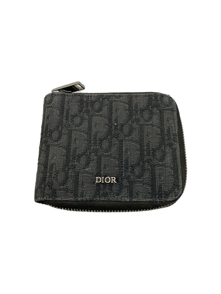 バッグ Dior wallet Zipped Wallet Beige and Black Dior Oblique Jacquard | DIOR