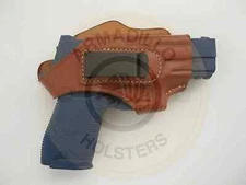 Armadillo Tan Leather Belt Holster w/clip for Keltec PF9 (H2-PF9) (IWB/OWB)