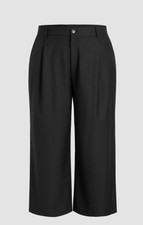 Cider Solid Pocket Straight Leg Dress Oversized Trousers Plus Size 2XL