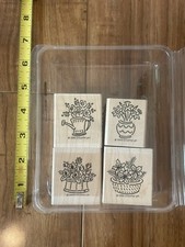 Stampin Up Rubber Stamp Set Flower Arrangements Set of 4 Pre-owned 1999