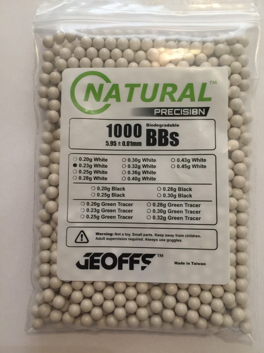 GEOFFS™ NATURAL PRECISION™ BIO AIRSOFT BBS BB AMMO 6MM PELLETS VSR