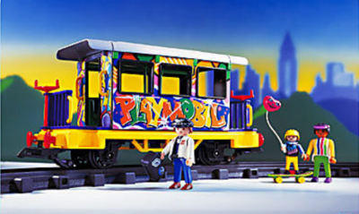 Pièce De Rechange Playmobil - Wagon Plateau 4025 - Train, Gare, Cheminot - Occasion