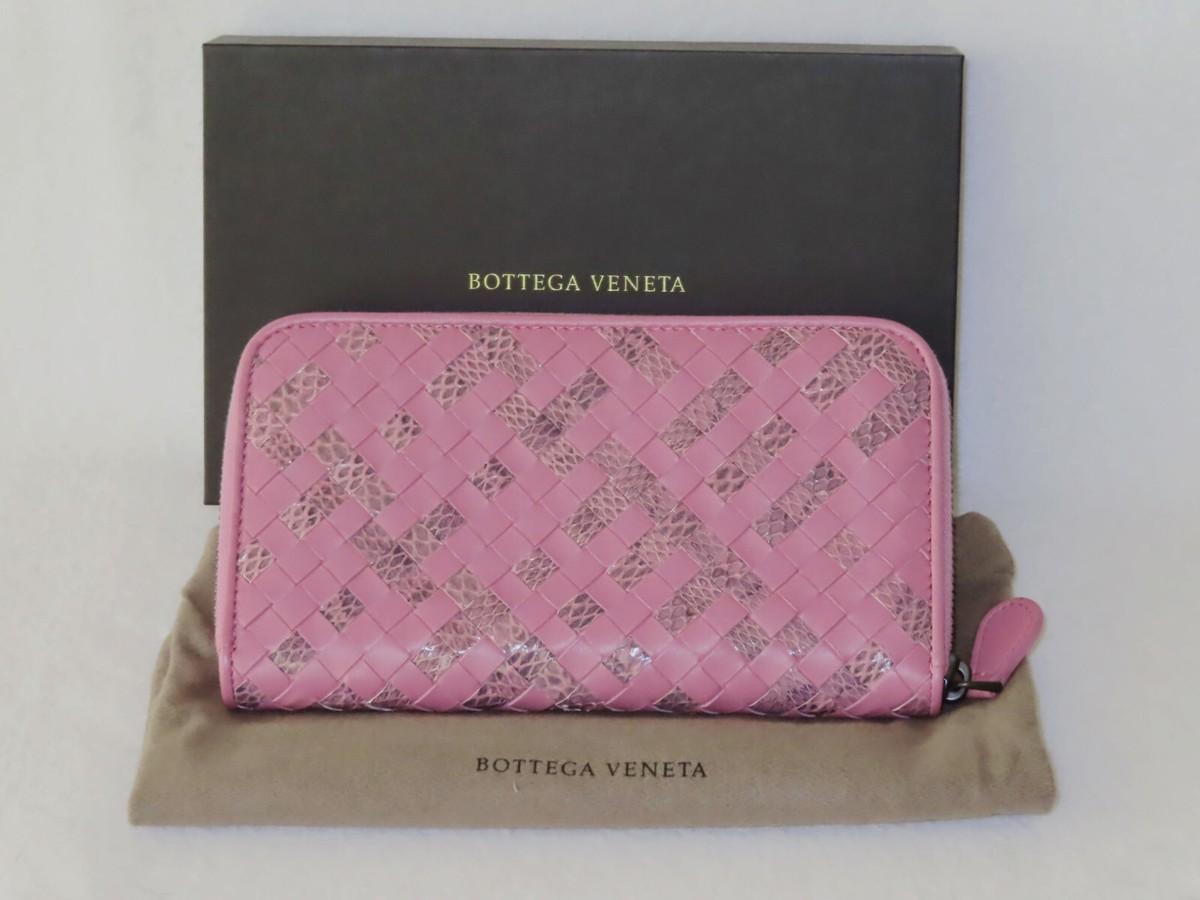 BOTTEGA VENETA LAVENDER PINK TWILIGHT INTRECCIATO SNAKE