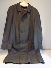 Vintage JUNEX OF SWEDEN OVERCOAT Medium Gray Polyester Blend TRENCH COAT