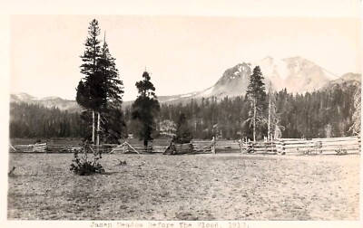 RPPC Lassen Peak Pre Volcano Eruption 1915 Mud Flood Disaster Photo Postcard F19