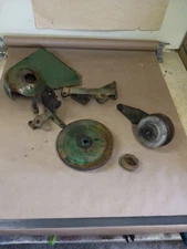 Vintage Bolens Versa-Matic parts lot pulley shield hitch knob