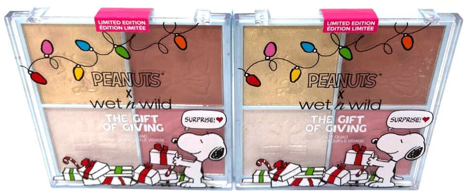 (2) Peanuts x Wet N Wild The Gift Of Giving Face Quad 0.7 oz Ea Sealed 1115361 - Image 2 of 3