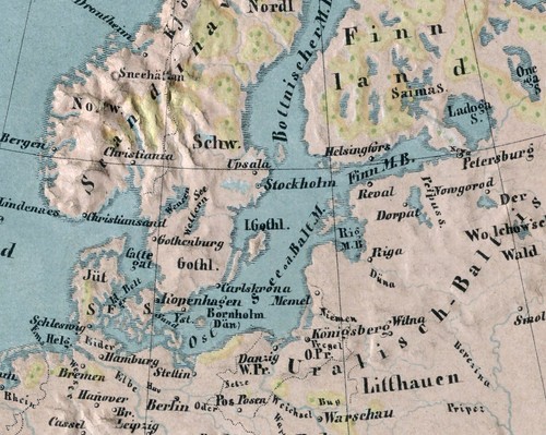 1864 Reliefkarte Europa - Bild 4 von 4