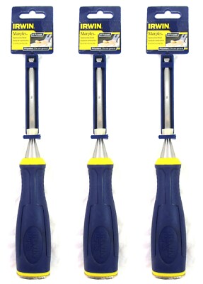 Irwin Marples All Purpose 1/4''  Construction Heavy Duty Wood Chisel - 3 PACK