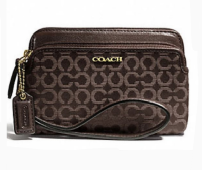 マルタ ❤️ $118 COACH Madison Needlepoint Signature Op Art Double Zip