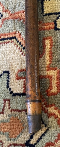 Antique 1916 Jonathan Howell Walking Stick Bamboo Hallmarked Stirling Silver TC - Picture 6 of 8