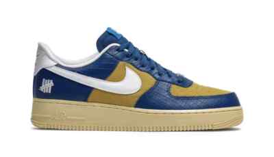 Nike Air Force 1 Low SP Undefeated 5 On It Blue Yellow Croc Size 8