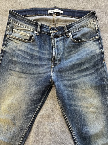 ZARA Men’s Dark Blue Denim Slim Fit Jeans size 32 x 32 Orig $60 - Foto 4 di 11