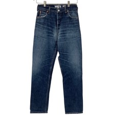 RE/DONE LEVIS Sz 26 Blue 70s Straight Indigo "Ass Rip" Denim Jeans I18-15