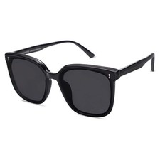 SOJOS Sunglasses for Women Men Vintage Style Shades middle, Black/Grey