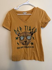 Women's Zenna Outfitters Def Tired Mustard Yellow T-shirt Size Medium (237)
