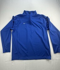 Nike Team Dri-FIT 1/4 Zip Pullover Jacket Royal Blue Men’s XL Athletic Training