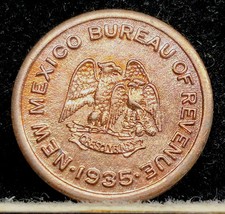 1935 New Mexico Bureau of Revenue Emergency School Tax Token 5 Mills #5