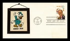 DR JIM STAMPS US COVER WALT DISNEY FDC DONALD DUCK PASTED ON CACHET