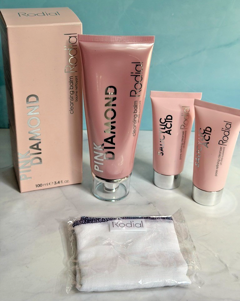 Rodial Pink Diamond Cleansing Balm 100ml Salicylic Acid Cleanser 2x20ml Worth£85