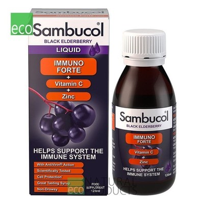 Sambucol Immuno Forte Schwarzer Holunder flüssig Vitamin C & Zink 120ml