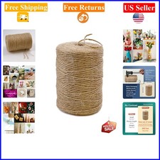 Natural Jute Twine 600Ft for Crafts, Gift Wrap, Gardening, 2mm Brown