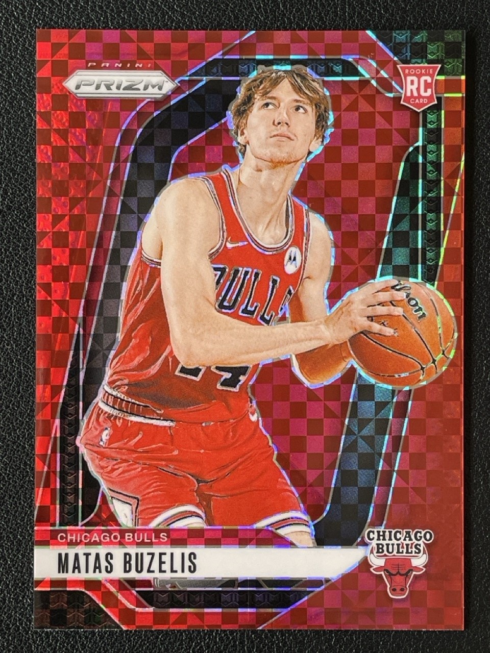 Matas Buzelis 2024-25 Panini Prizm Red Power Base /75 #252