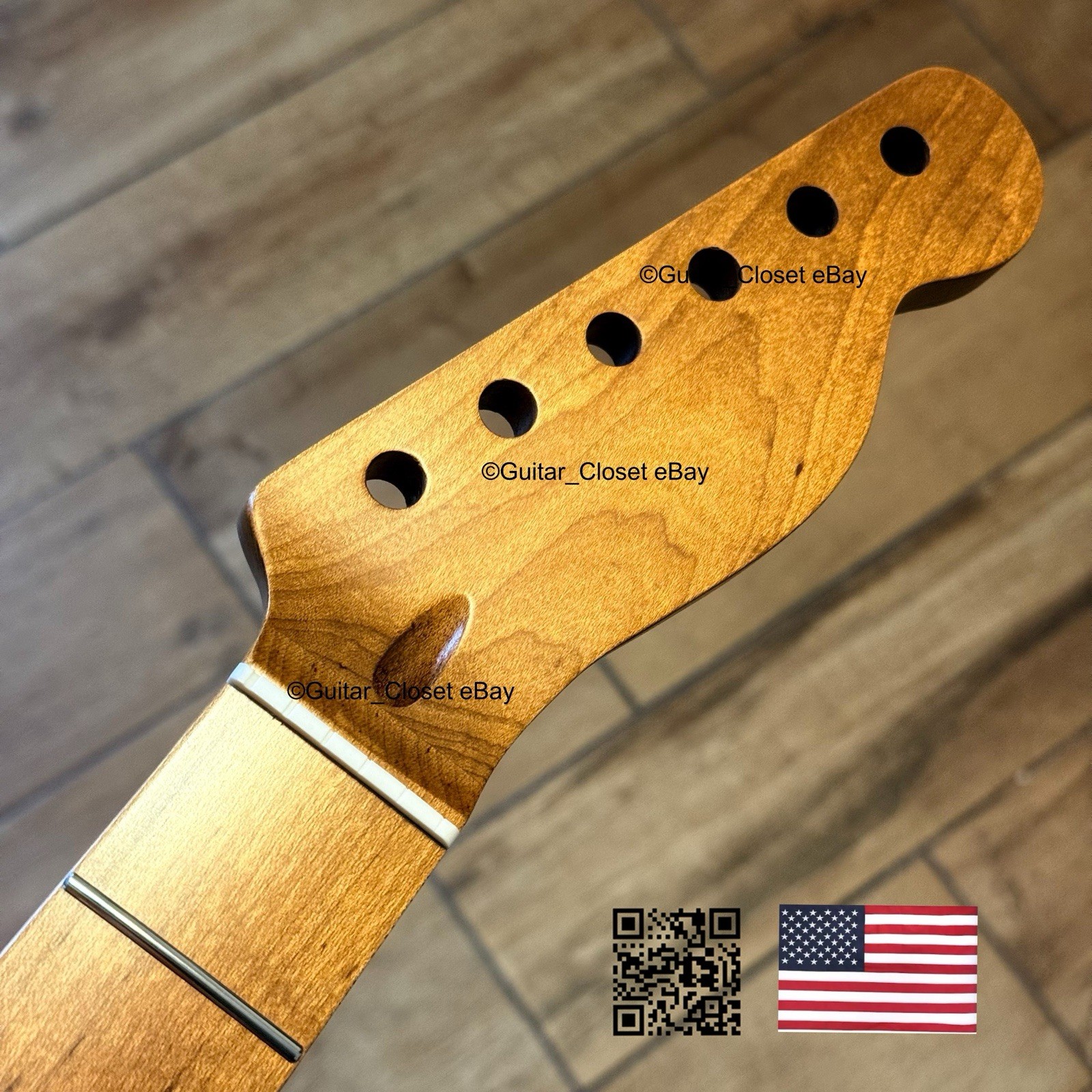 Roasted Maple Tele Neck Satin Telecaster Fits Warmoth & Fender Body 0TME