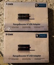 Two D-Link DWA-140 RangeBooster N Dual-Band 300 Mbps Wireless USB Adapter PC