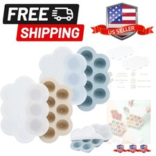 2 Pack Baby Food Freezer Tray with Lids, Silicone Baby Food Storage Container...