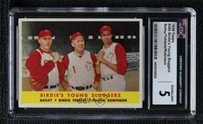 1958 Topps Ed Bailey Birdie Tebbetts Frank Robinson #386 CGC 5 HOF x0o