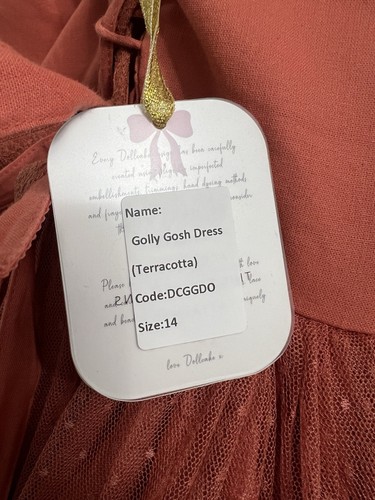 NWT Girls Size 14 Dollcake Golly Gosh in Terracotta. Never worn or tried on. - Picture 6 of 6